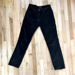 Vintage 90s Black Straight Leg Corduroy Jeans